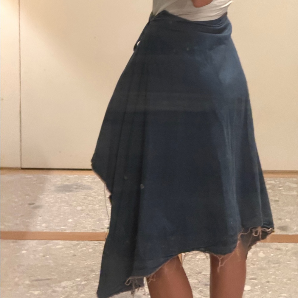 Vivienne Westwood Asymmetrical Dark Blue Skirt - Picture 2 of 8